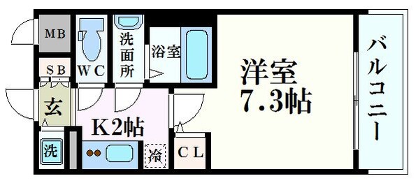 中之島駅 徒歩5分 7階の物件間取画像